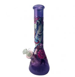 Glass bong with unicorn